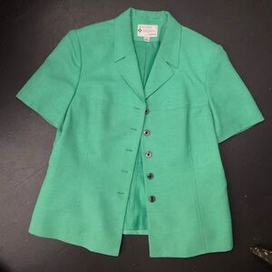 Kasper Green Short Sleeve Jacket